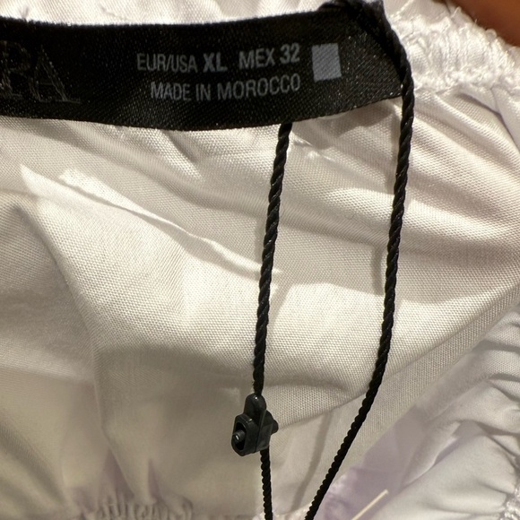 Zara White Poplin Midi Dress with Straps Extra Large - Picture 8 of 8